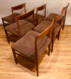 Set of 6 1960s Rosewood Dining Chairs by Erling Torvits