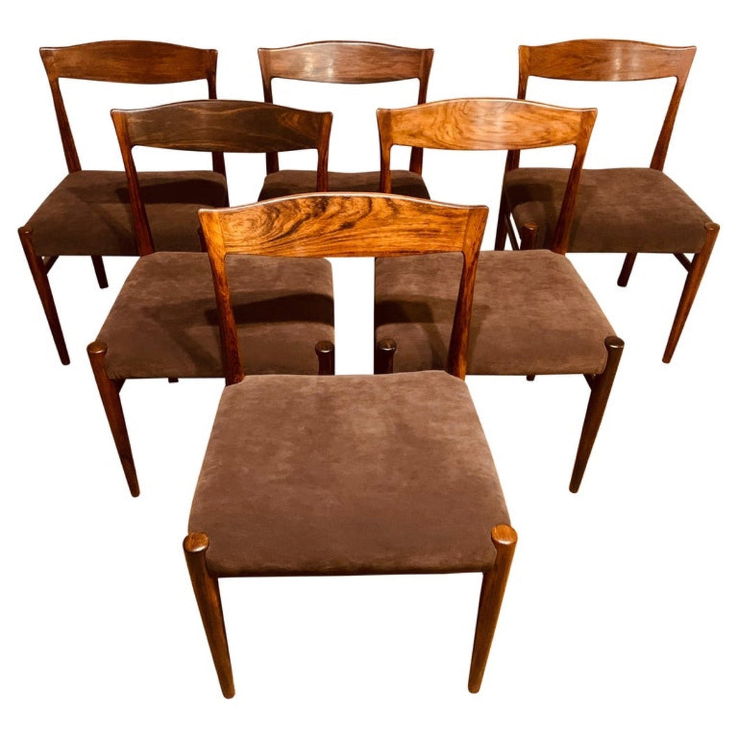 Set of 6 1960s Rosewood Dining Chairs by Erling Torvits
