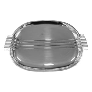 English Art Deco Silver Plated Serving Tray or Dish