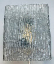 Load image into Gallery viewer, Pair of Large 1960s Kalmar Waved Glass Wall Lights
