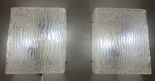 Load image into Gallery viewer, Pair of Large 1960s Kalmar Waved Glass Wall Lights
