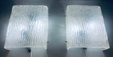 Load image into Gallery viewer, Pair of Large 1960s Kalmar Waved Glass Wall Lights
