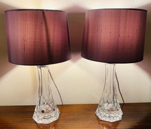 Load image into Gallery viewer, Pair of 1960s Peill &amp; Putzler Glass and Chrome Table Lamps
