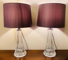 Load image into Gallery viewer, Pair of 1960s Peill &amp; Putzler Glass and Chrome Table Lamps
