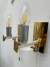 Load image into Gallery viewer, Pair of 1970s German Tubular Frosted Glass Wall Lights
