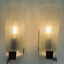 Load image into Gallery viewer, Pair of 1970s German Tubular Frosted Glass Wall Lights

