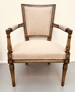 Pair of French 18th Century Directoire Armchairs