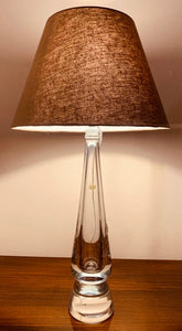 1970s Belgium Clear Glass Table Lamp