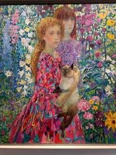 Load image into Gallery viewer, &#39;Two Girls in The Garden&#39; Oil/Canvas - Olga Suvorova 1999
