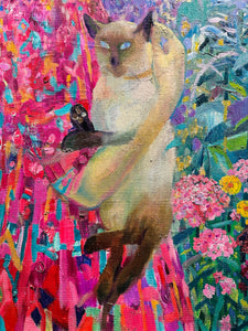 'Two Girls in The Garden' Oil/Canvas - Olga Suvorova 1999