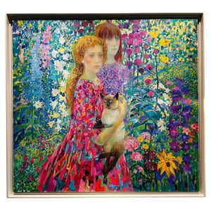 'Two Girls in The Garden' Oil/Canvas - Olga Suvorova 1999