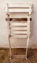 Load image into Gallery viewer, Vintage Rustic Slatted Painted White Garden Chair
