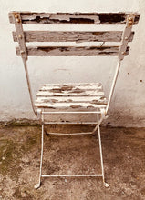 Load image into Gallery viewer, Vintage Rustic Foldaway Painted White Garden Chair
