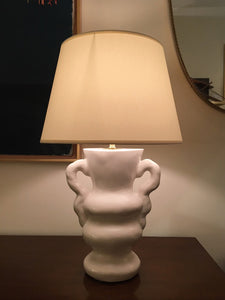 Pair of Polished Plaster Table Lamps by Dorian