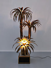 Load image into Gallery viewer, Brass Palm Tree Floor Lamp
