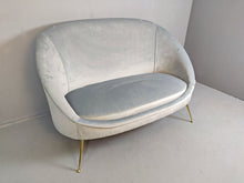 Load image into Gallery viewer, Mid Century Style Blue Sofa
